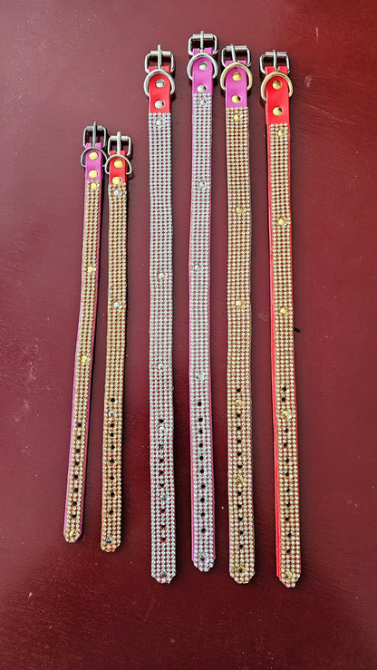 Collar artesanal de cuero para perros y gatos
