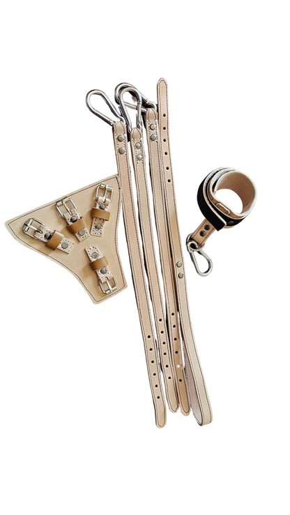 El Trío Perfecto: Acople Triple de Cuero Hecho a Mano para 3 Perros